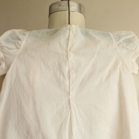 Vintage 1950s 1960s Baby Dress, Handmade Embroidered Pink Linen Little Girls - Picture 8 of 10